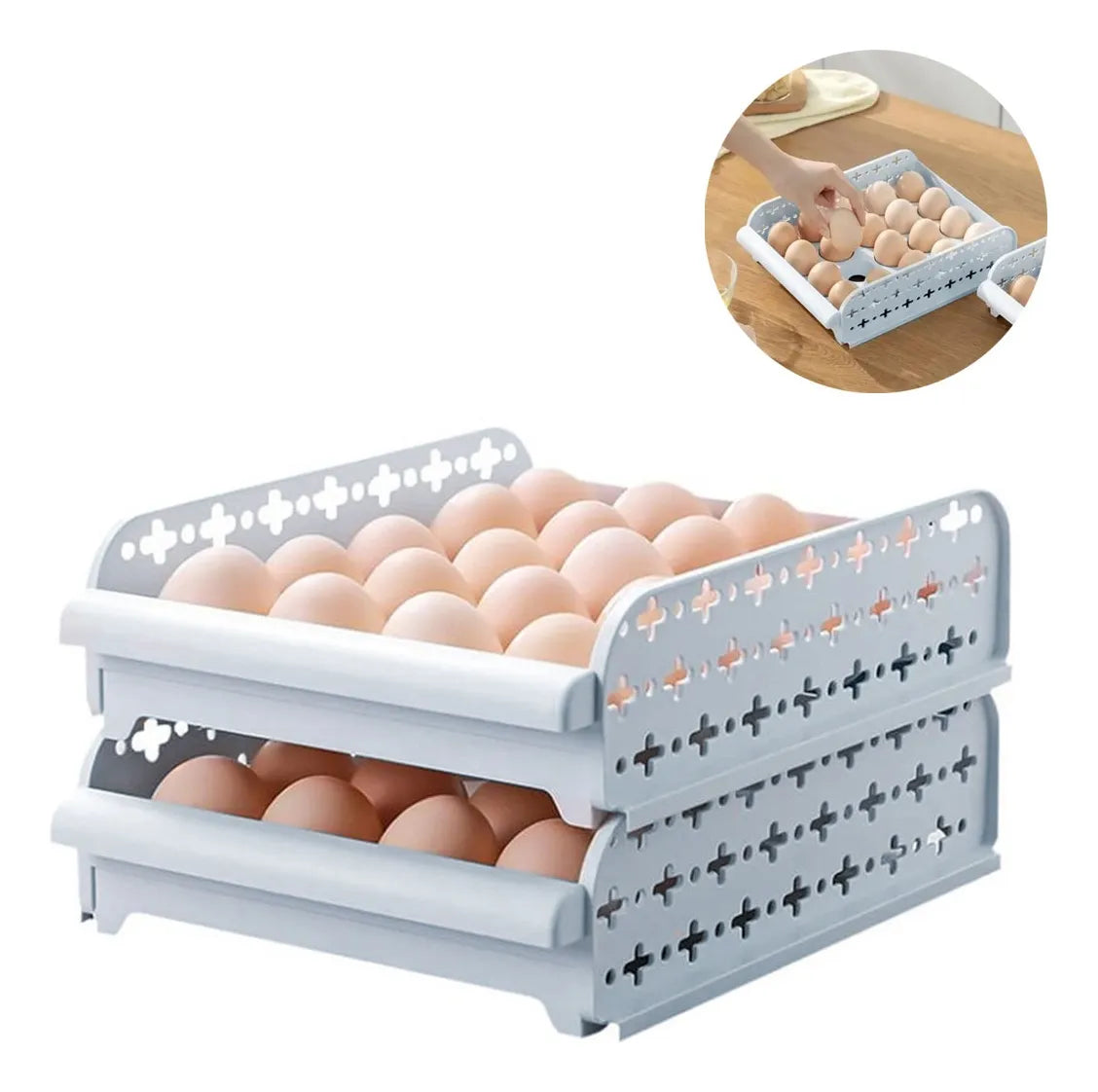 Organizador de Huevos - 2 Niveles