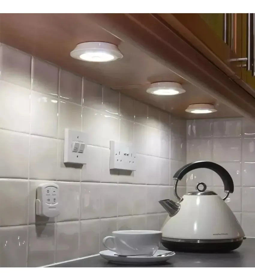 Pack de 3 Luces LED Portátiles Inalámbricas + Control Remoto