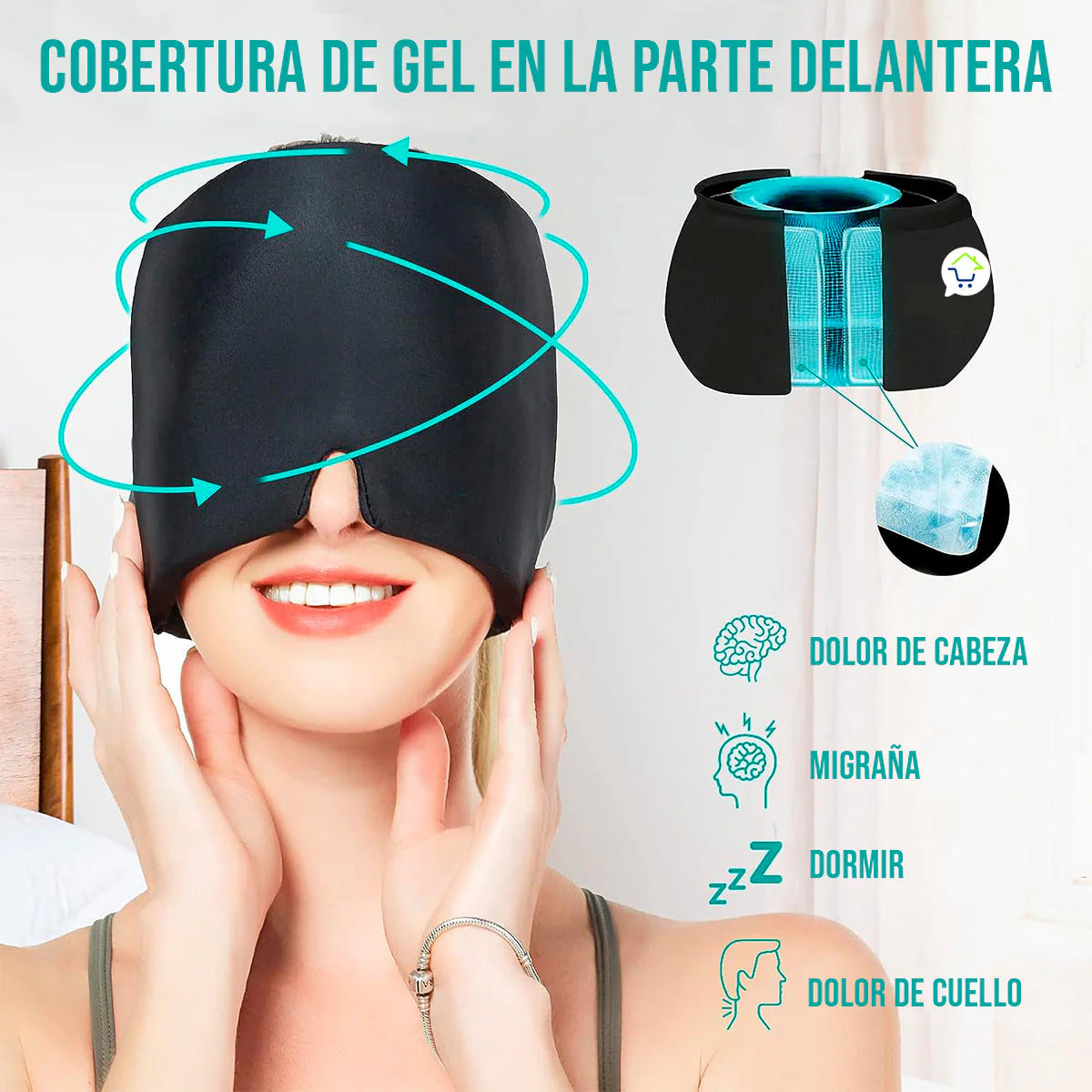 Gorro de Gel para Alivio de Migrañas / Dolor de cabeza