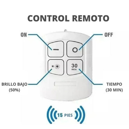 Pack de 3 Luces LED Portátiles Inalámbricas + Control Remoto